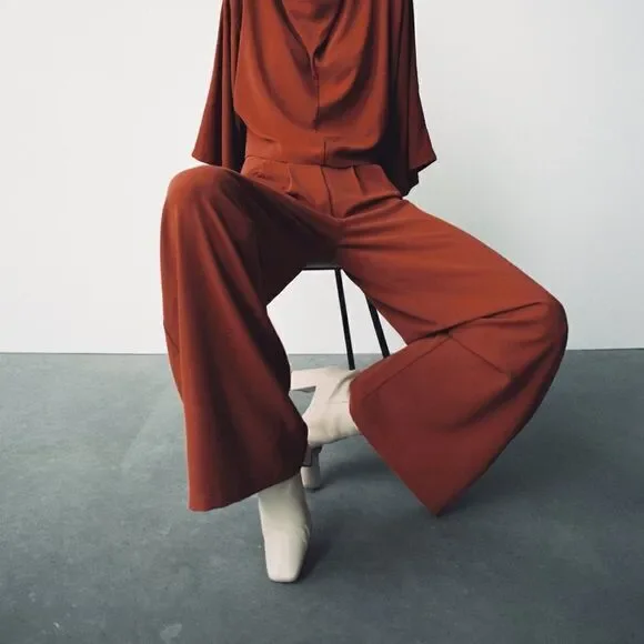 Zara Wide Leg Palazzo Pants - Picture 7 of 11